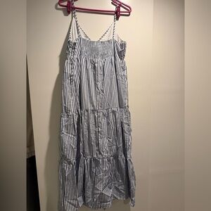 All:Row Blue and White Maxi Dress